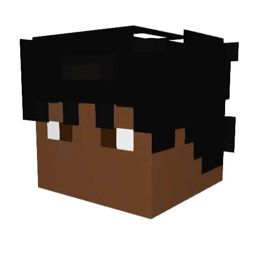 flicksymc Minecraft avatar head, 3D render
