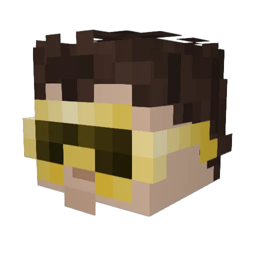 flightair Minecraft avatar head, 3D render