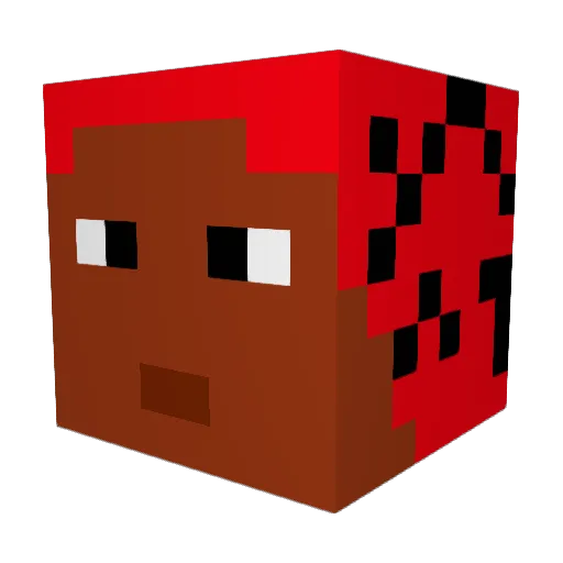 flightclubz Minecraft avatar head, 3D render
