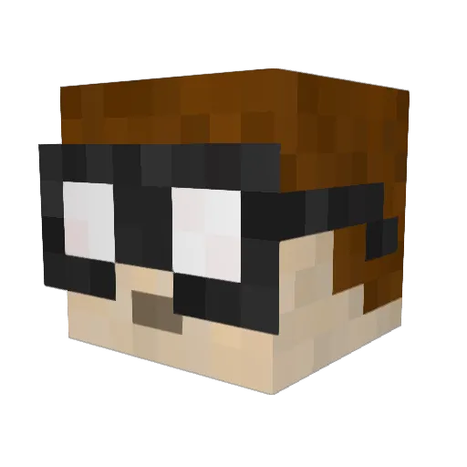 flightsin Minecraft avatar head, 3D render