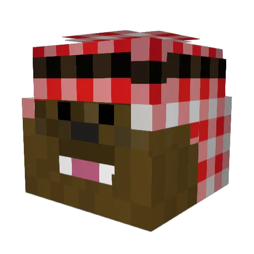 fliksik8 Minecraft avatar head, 3D render