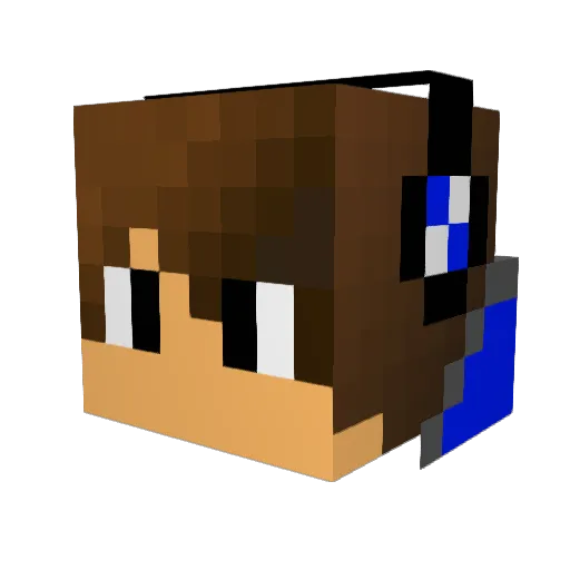 flinkflash Minecraft avatar head, 3D render