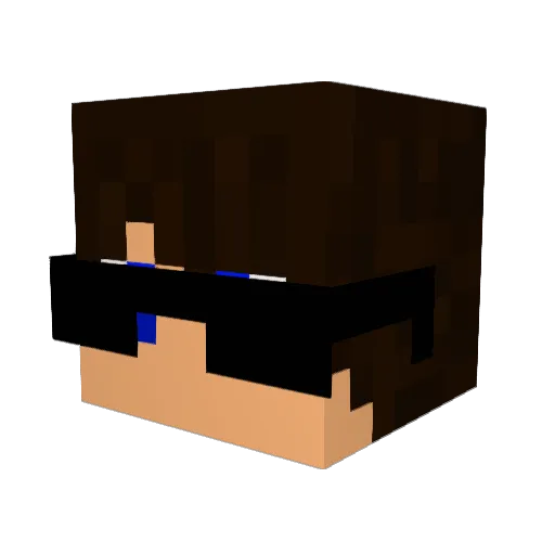 flint100 Minecraft avatar head, 3D render
