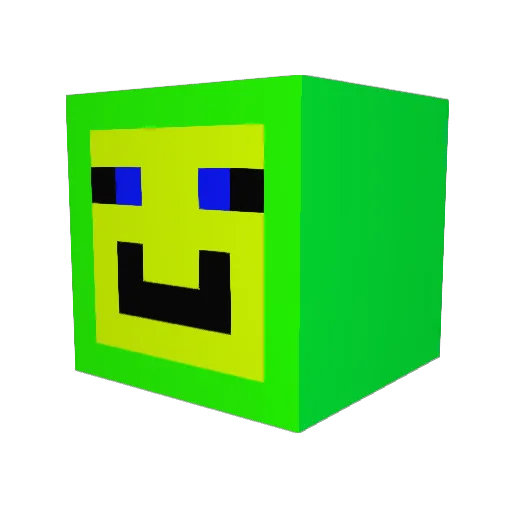 flip_green Minecraft avatar head, 3D render