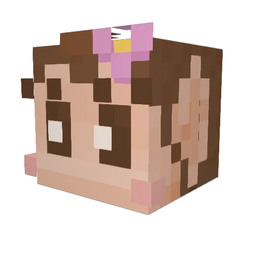 flipgrid Minecraft avatar head, 3D render