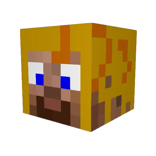flipmcf Minecraft avatar head, 3D render