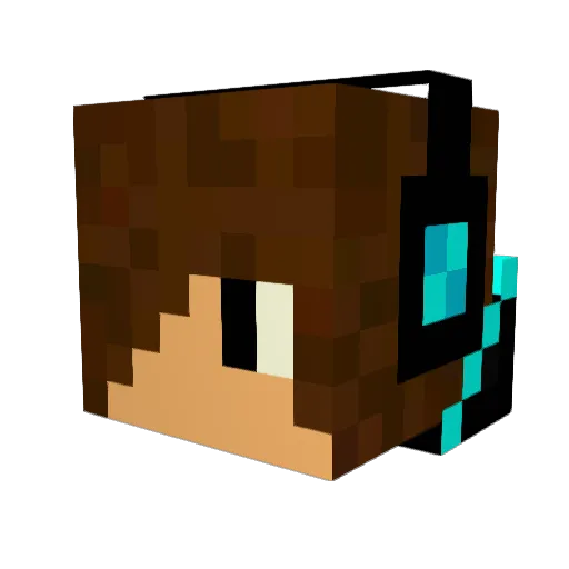 flipper07 Minecraft avatar head, 3D render