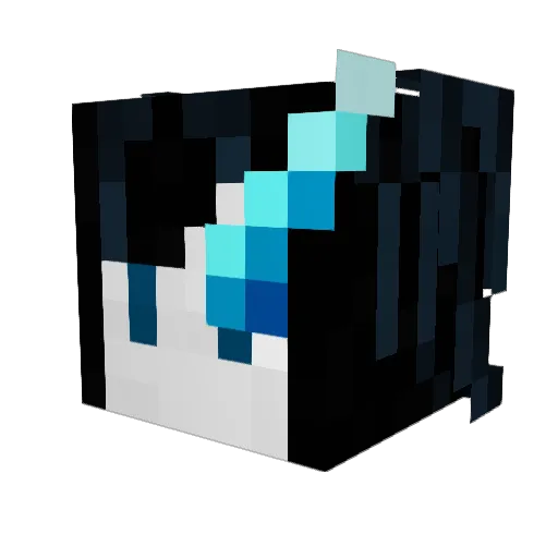 flipperball Minecraft avatar head, 3D render
