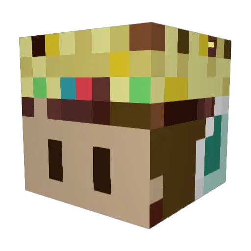 flipperredstone Minecraft avatar head, 3D render