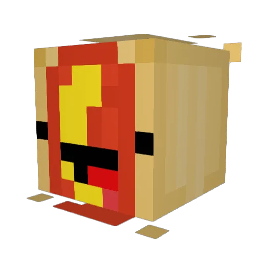 flippet3 Minecraft avatar head, 3D render