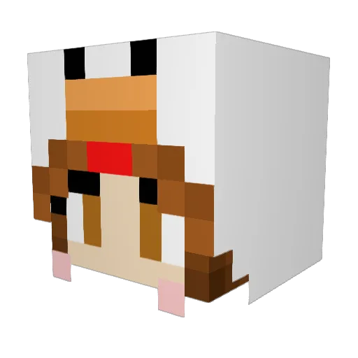 flipprose Minecraft avatar head, 3D render