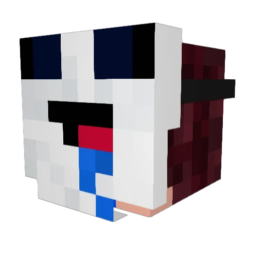 flippyandbob Minecraft avatar head, 3D render