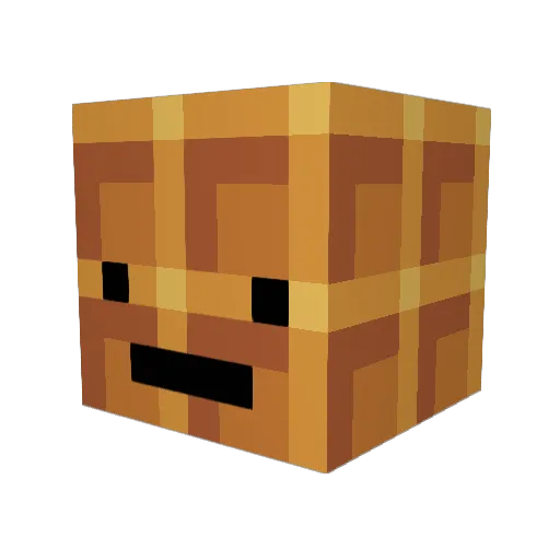 flipwaffles Minecraft avatar head, 3D render