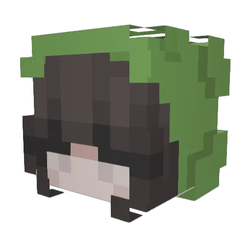 flispari Minecraft avatar head, 3D render