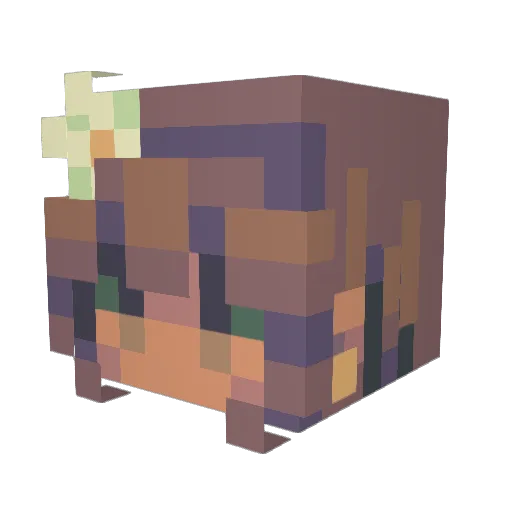 flittel Minecraft avatar head, 3D render