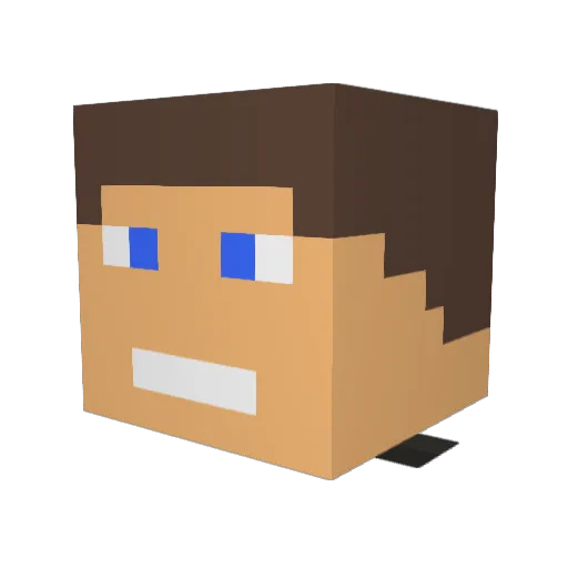 flitzijonas Minecraft avatar head, 3D render