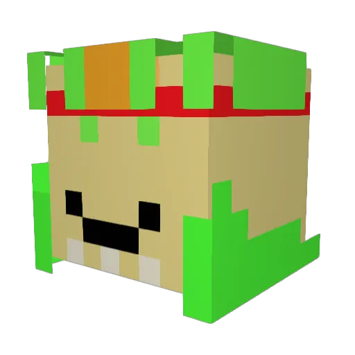 flix1231 Minecraft avatar head, 3D render
