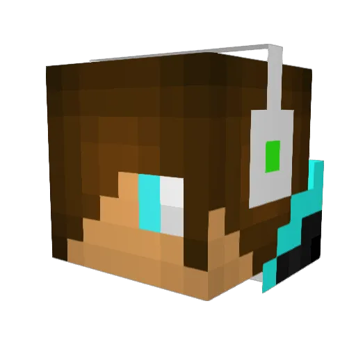 flixchecker Minecraft avatar head, 3D render