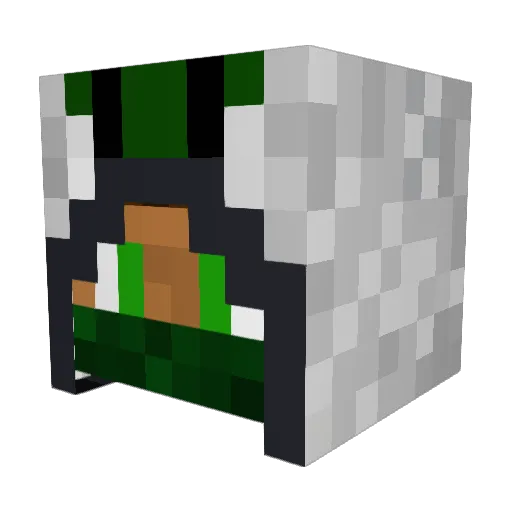 flixsam Minecraft avatar head, 3D render