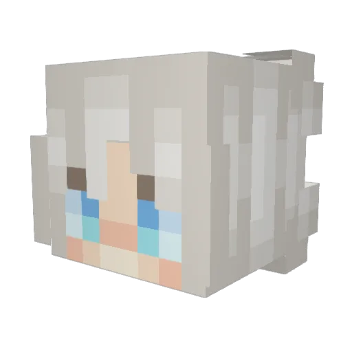 fllaame Minecraft avatar head, 3D render