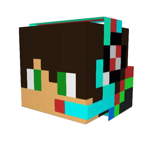 flm198rb Minecraft avatar head, 3D render