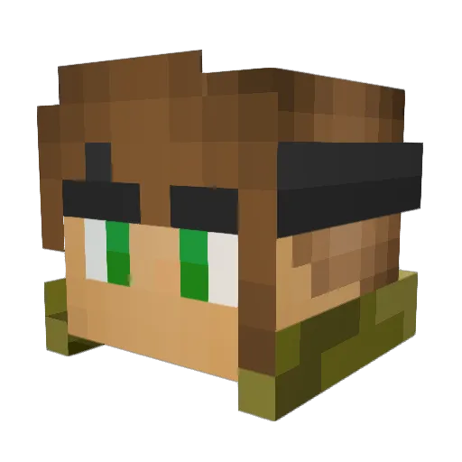 flnmry Minecraft avatar head, 3D render