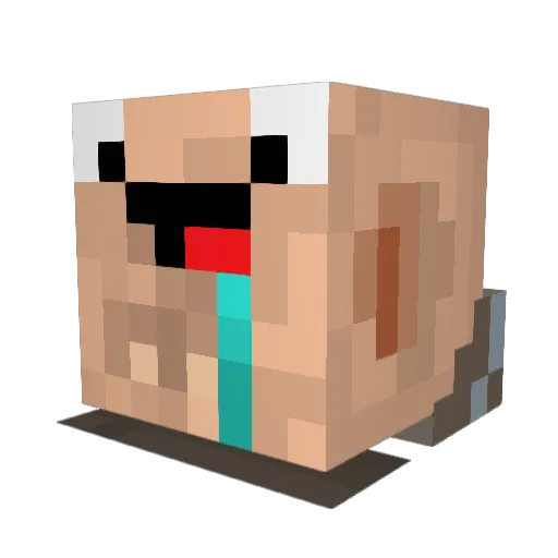 floH857 Minecraft avatar head, 3D render