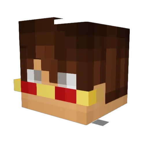 flo_klo Minecraft avatar head, 3D render