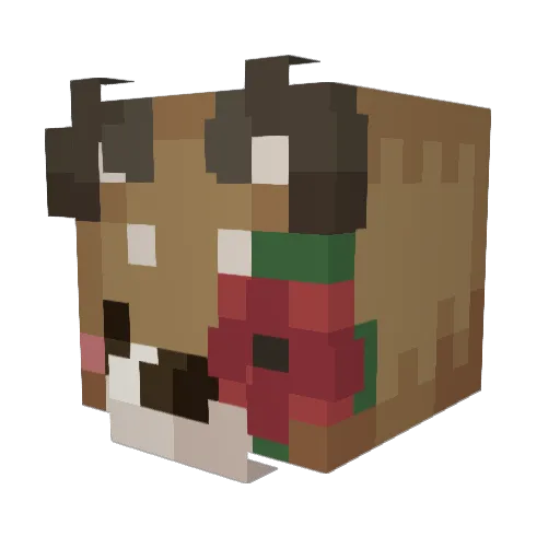 floatfm Minecraft avatar head, 3D render