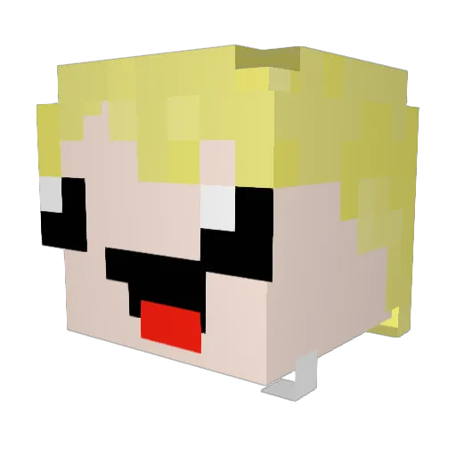 flockolf Minecraft avatar head, 3D render