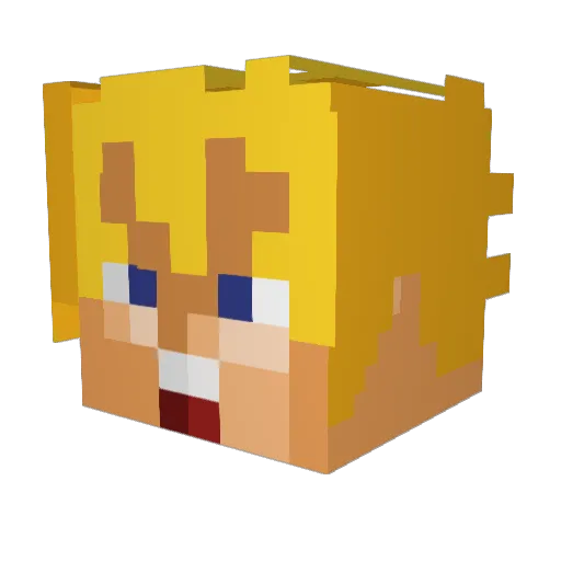 floexii Minecraft avatar head, 3D render