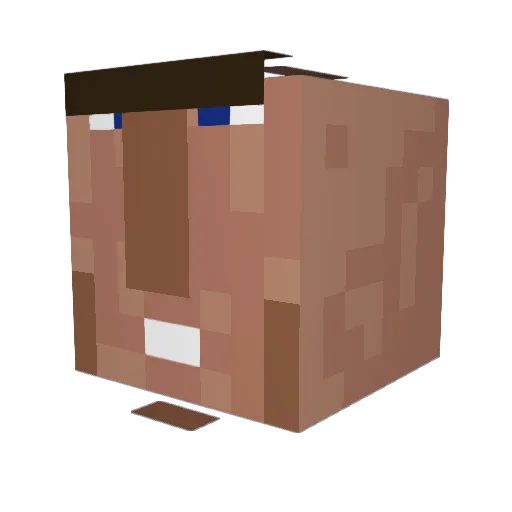 floflow2012 Minecraft avatar head, 3D render