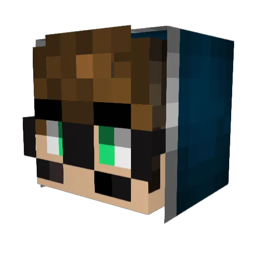 flokisauriorex Minecraft avatar head, 3D render
