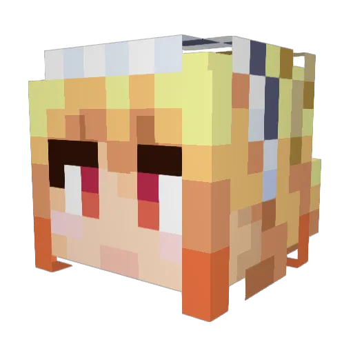 flom1 Minecraft avatar head, 3D render