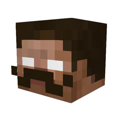 flompie Minecraft avatar head, 3D render