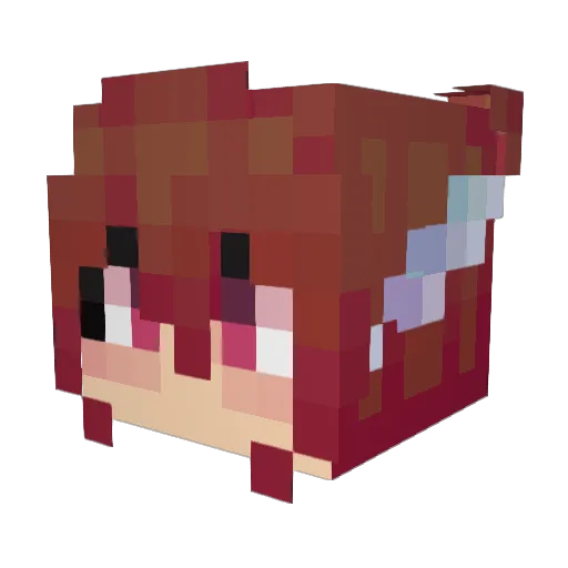 floofiekins Minecraft avatar head, 3D render