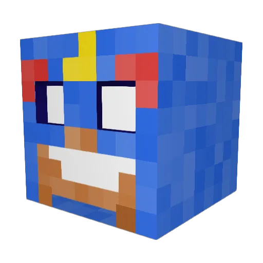 flooskY Minecraft avatar head, 3D render
