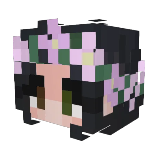 floowra Minecraft avatar head, 3D render