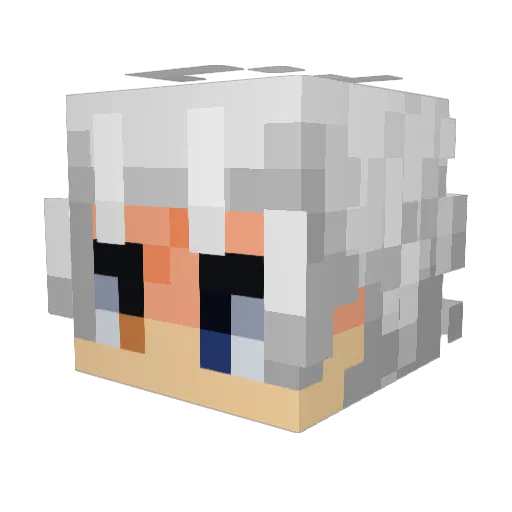 flopheart Minecraft avatar head, 3D render