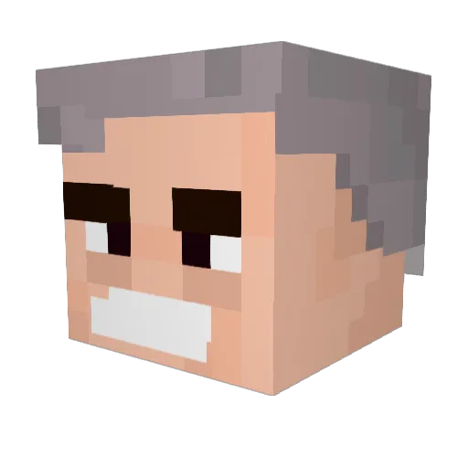 flopp2 Minecraft avatar head, 3D render