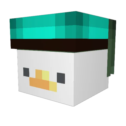 floppidy Minecraft avatar head, 3D render