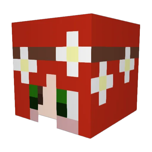 flor010 Minecraft avatar head, 3D render