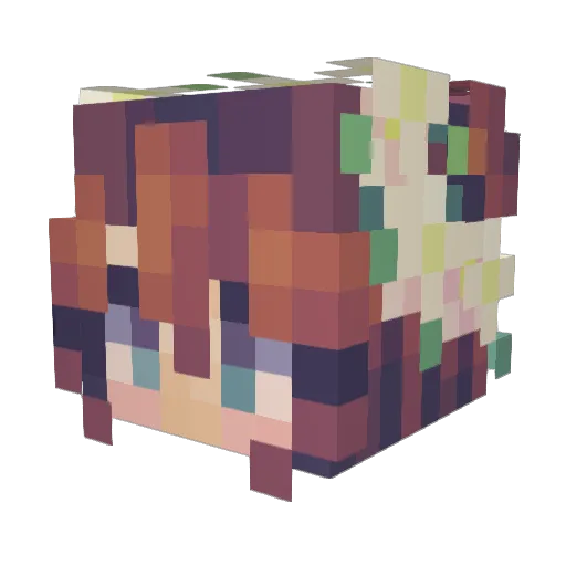 flora2605 Minecraft avatar head, 3D render
