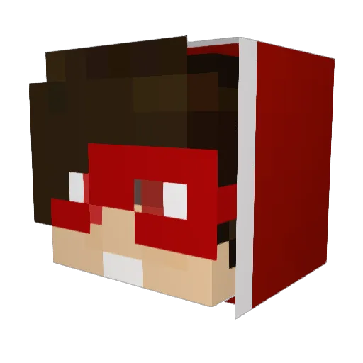 floraker Minecraft avatar head, 3D render