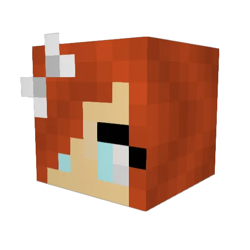 floral_designer Minecraft avatar head, 3D render