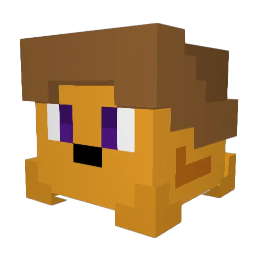florate_ Minecraft avatar head, 3D render
