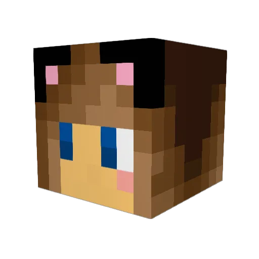 florenceM98 Minecraft avatar head, 3D render