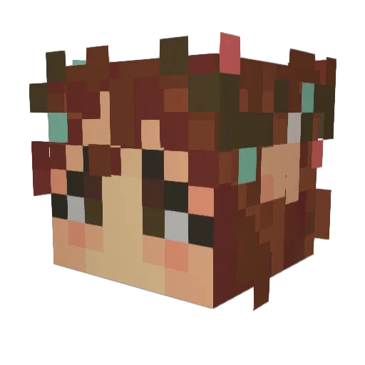 florencehead Minecraft avatar head, 3D render