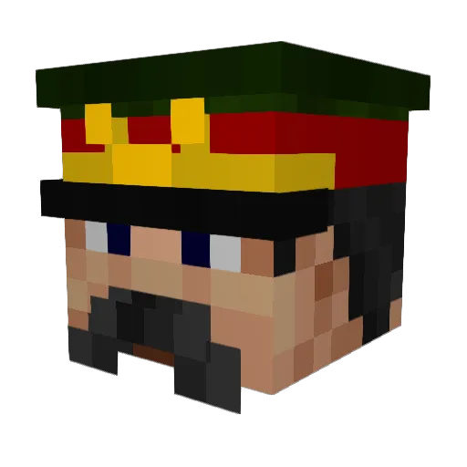 florent1no Minecraft avatar head, 3D render