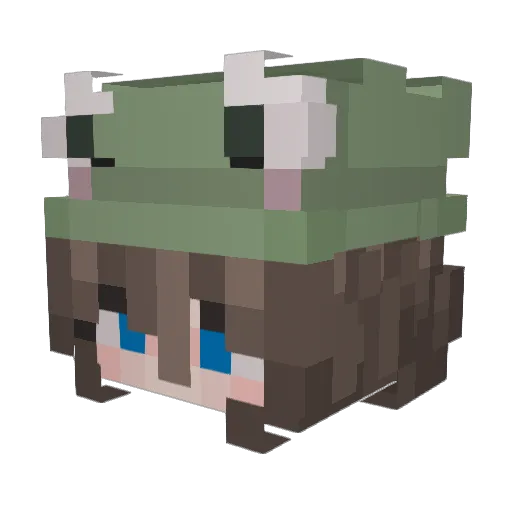 flores04 Minecraft avatar head, 3D render